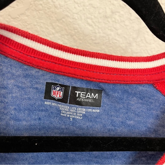 NFL Team New England Patriots V Neck Top Short Sleeve Shirt Womens Size S - Picture 7 of 9